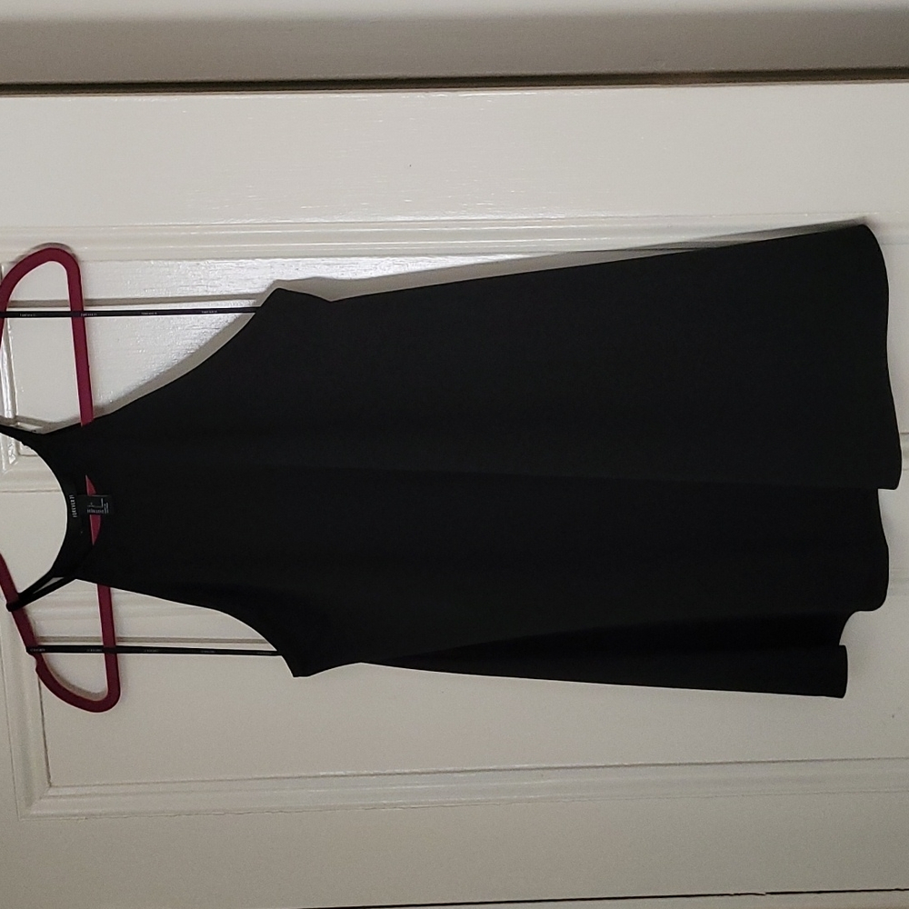 All black, flowy, high neck tank dress , large, forever 21